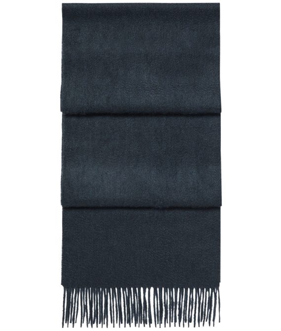 Unisex Woven Cashmere Scarf Grigio Blue