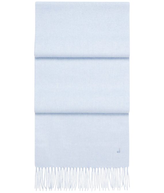 The Jockey Club Woven Cashmere Scarf Cornflower Blue